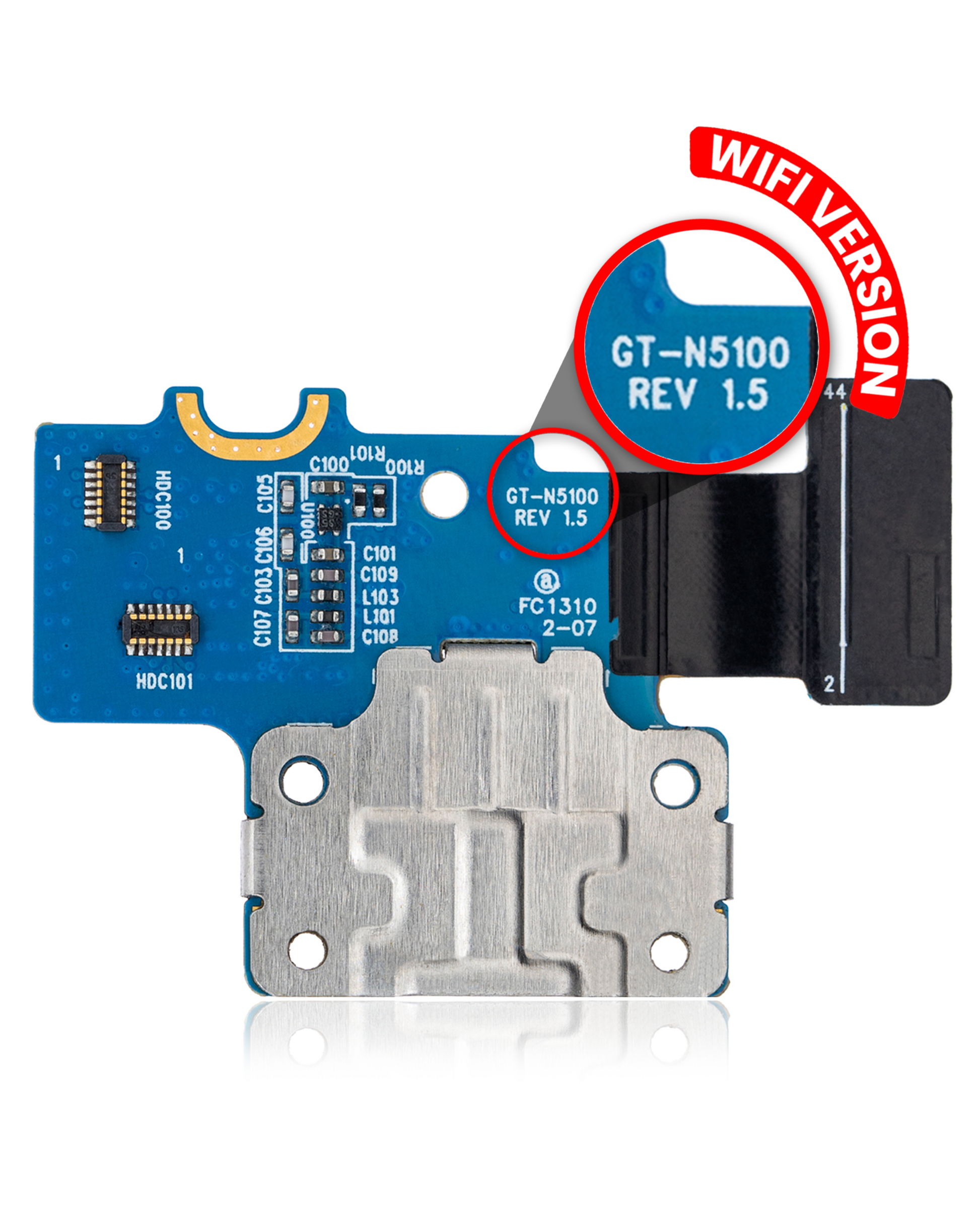 Charging Port Flex Cable For Samsung Galaxy Note 8.0" (N5100 / N5110) (WiFi Version) Samsung Galaxy Tab replacement part image 1