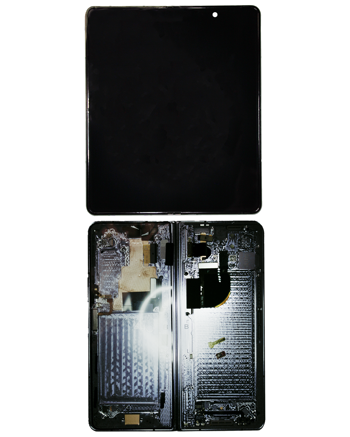 Replacement Inner OLED Assembly With Frame For Samsung Galaxy Z Fold 5 5G (US & International) (Service Pack) (Phantom Black) front view