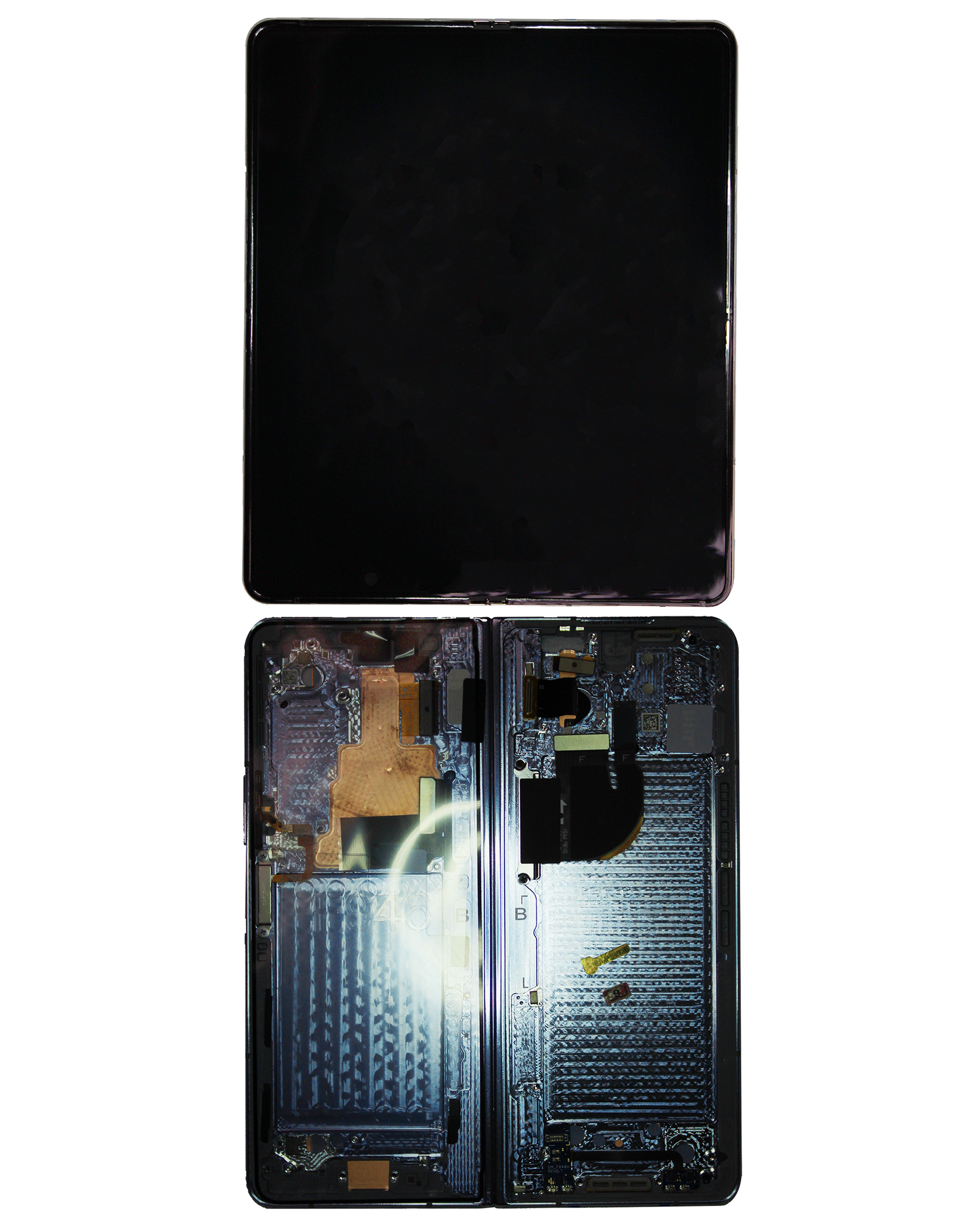 Inner OLED Assembly With Frame For Samsung Galaxy Z Fold 5 5G (US & International) (Service Pack) (Icy Blue) side angle