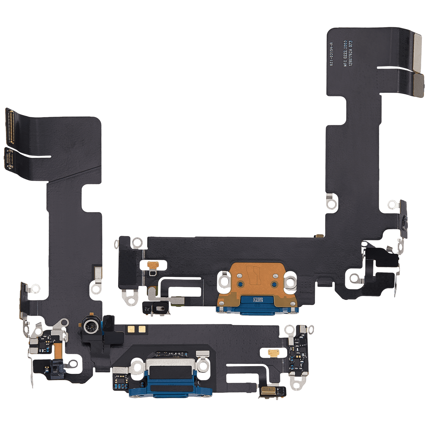 Charging Port Flex Cable For iPhone 13 (Used OEM Pull) (Blue)