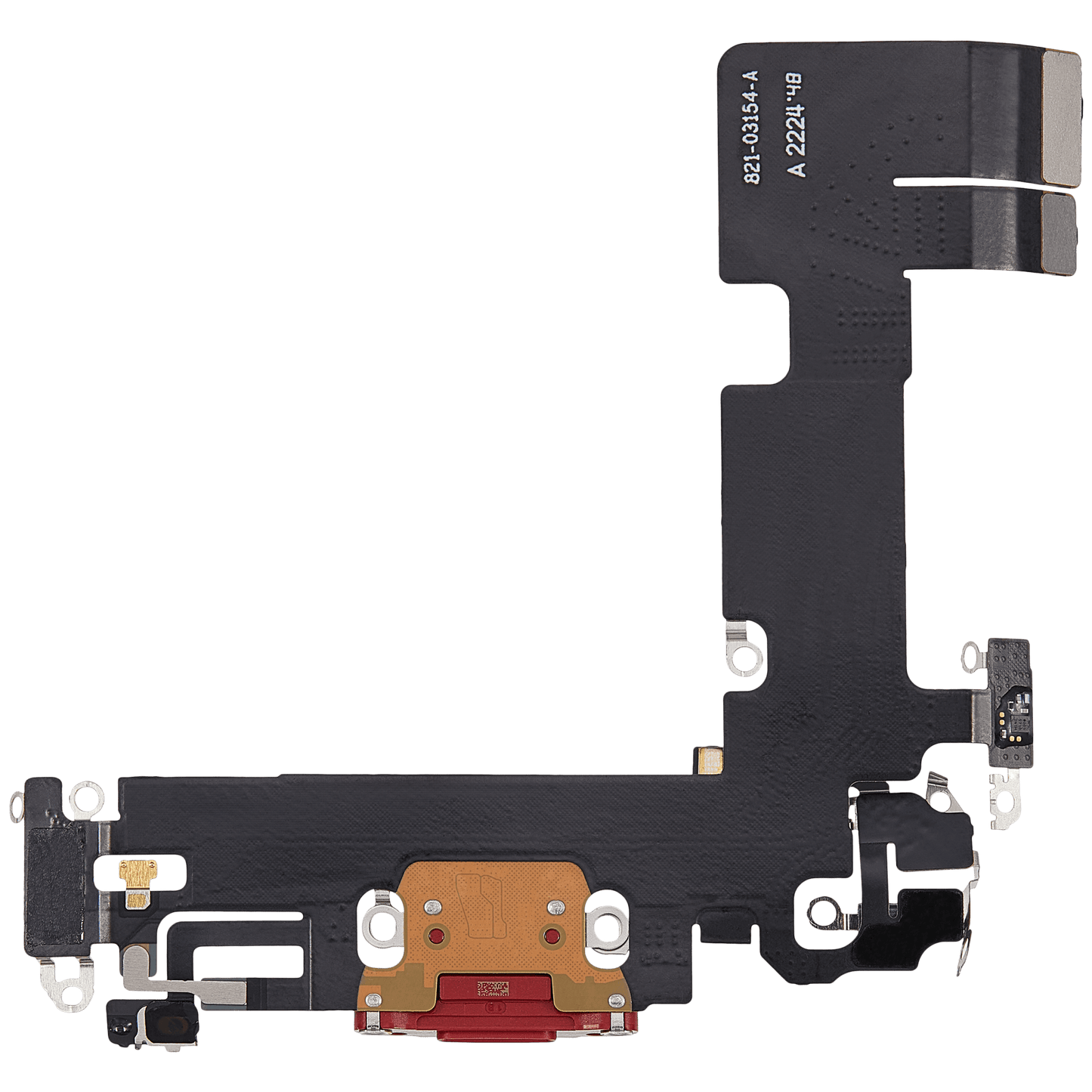 Charging Port Flex Cable For iPhone 13 (Used OEM Pull) (Red)