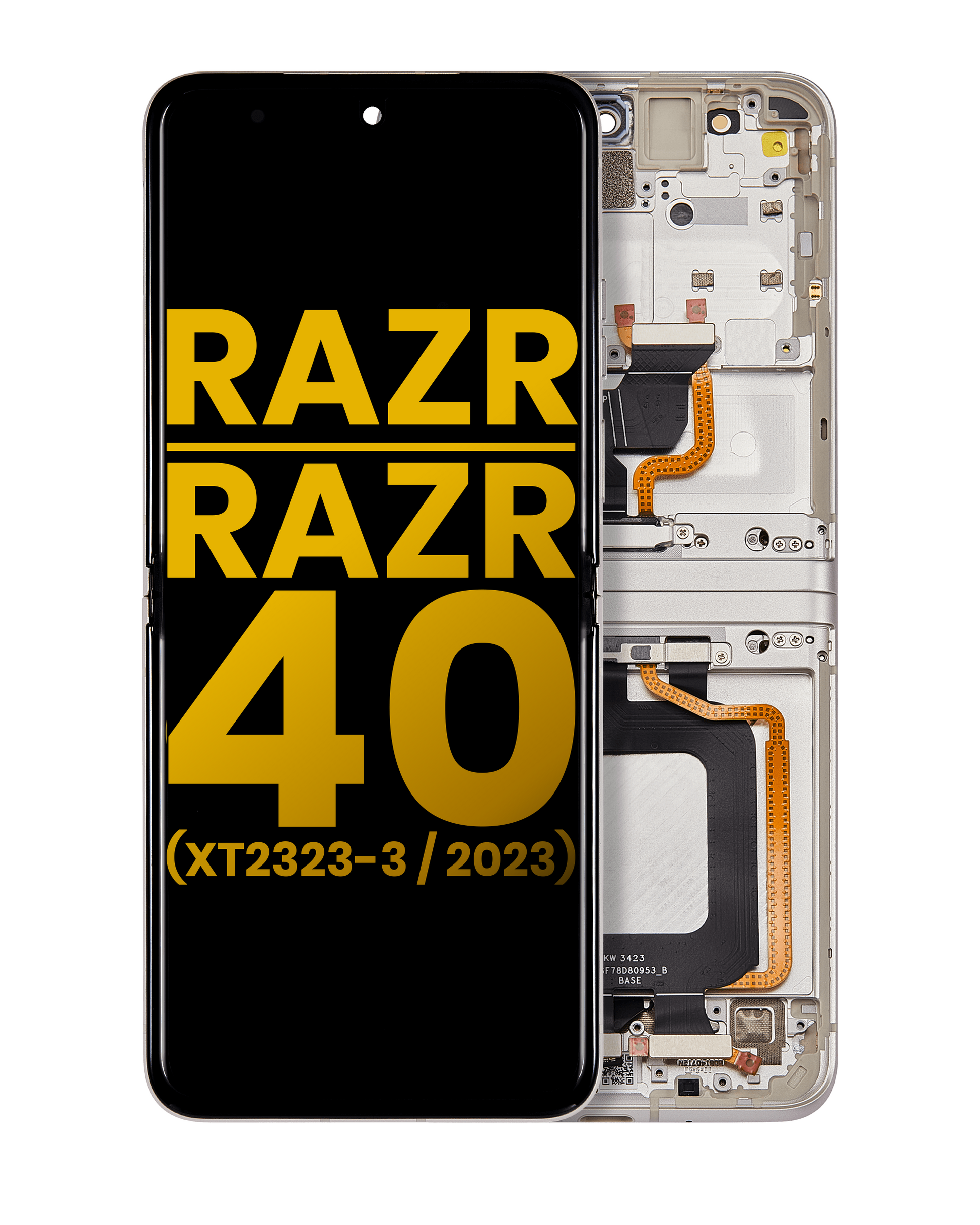 Main OLED Assembly With Frame For Motorola Razr 2023 / Razr 40 (XT2323 / 2023) - Motorola replacement part image 1