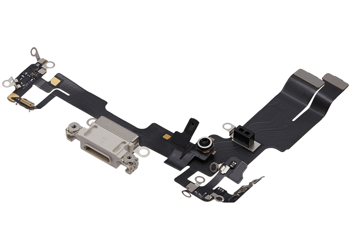 Charging Port Flex Cable For iPhone 14 (Used OEM Pull) (Starlight)