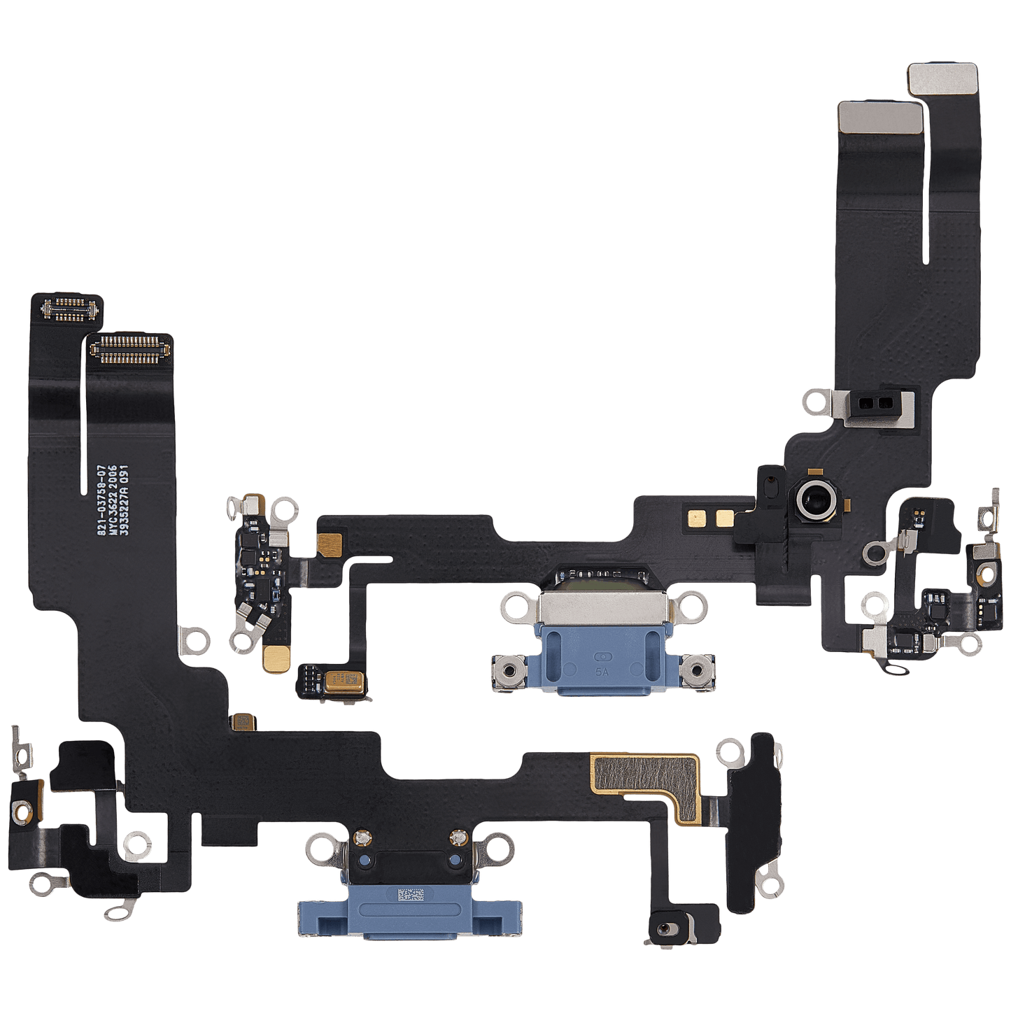 Charging Port Flex Cable For iPhone 14 (Used OEM Pull) (Blue)