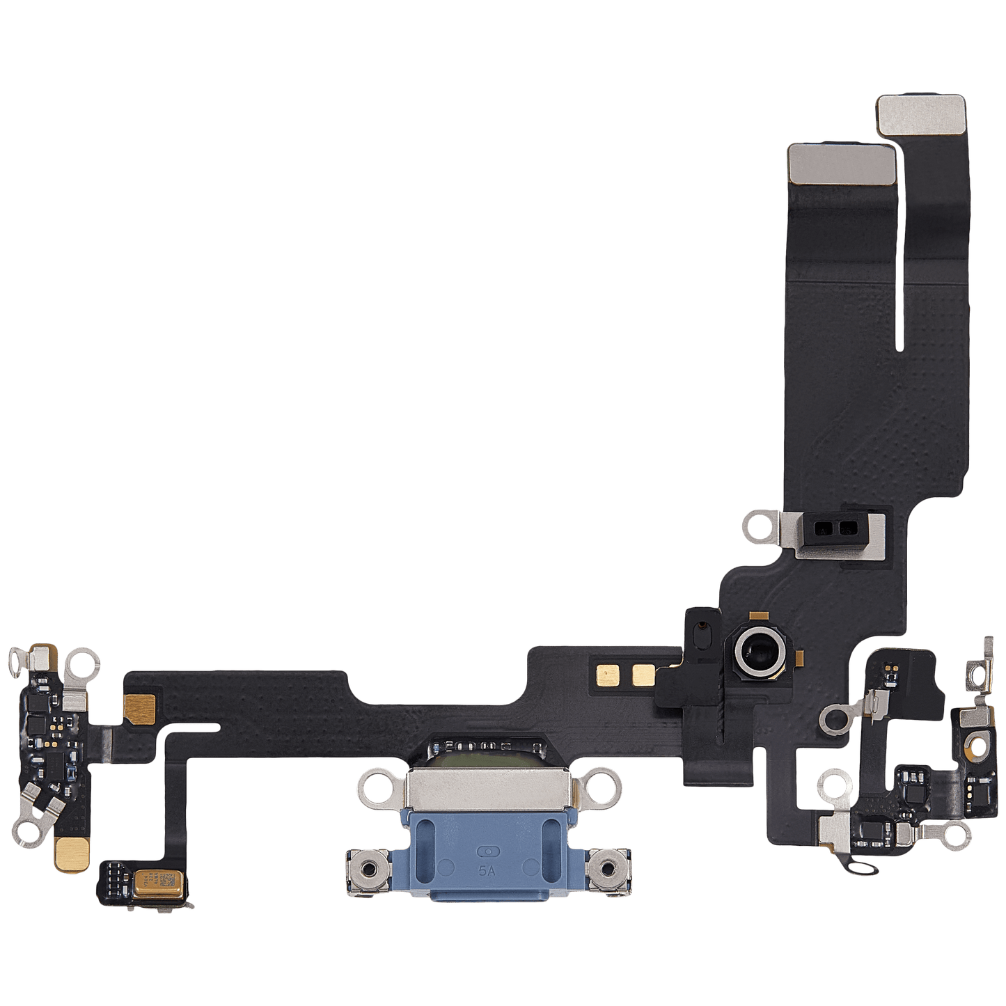 Charging Port Flex Cable For iPhone 14 (Used OEM Pull) (Blue)