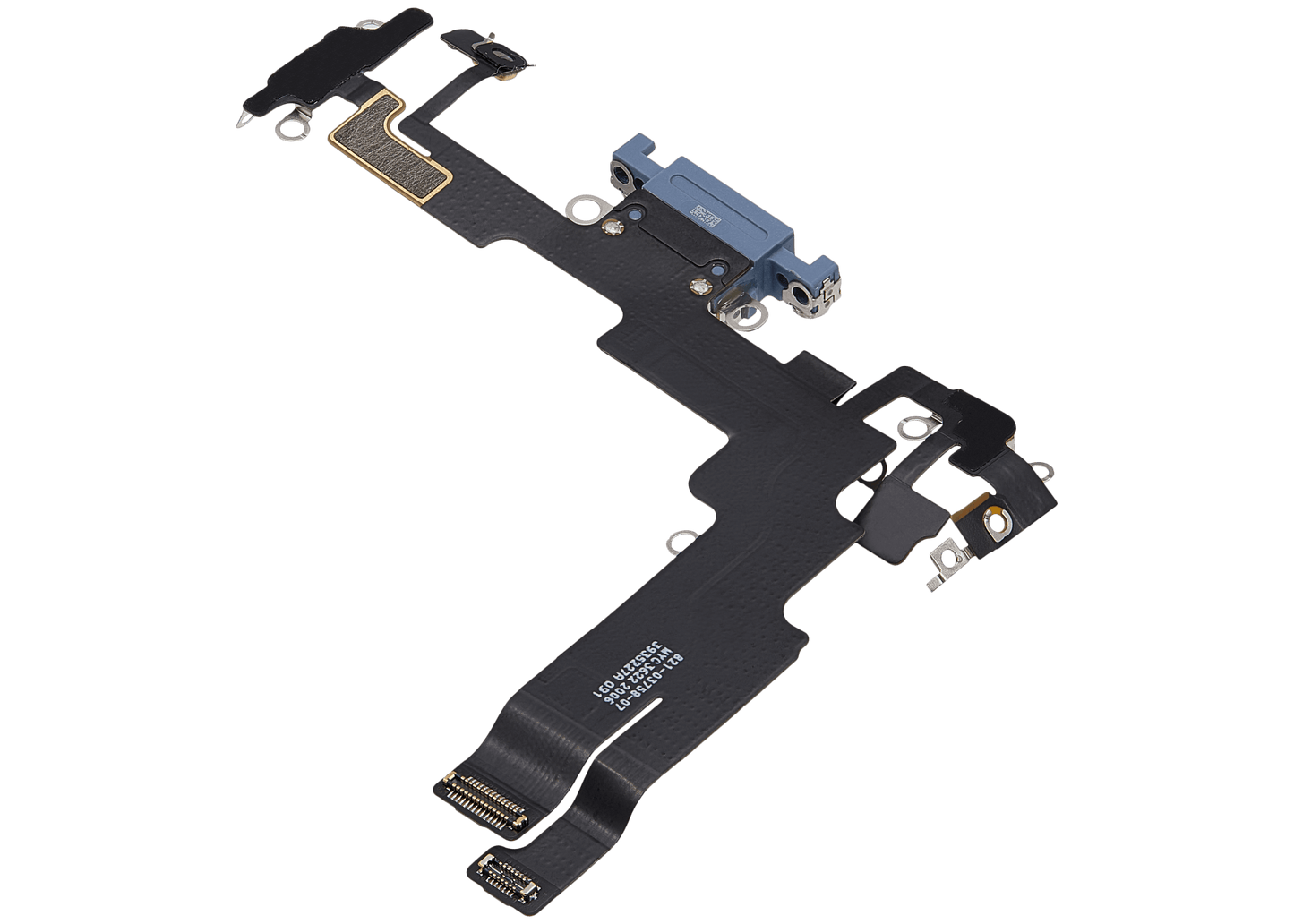 Charging Port Flex Cable For iPhone 14 (Used OEM Pull) (Blue)