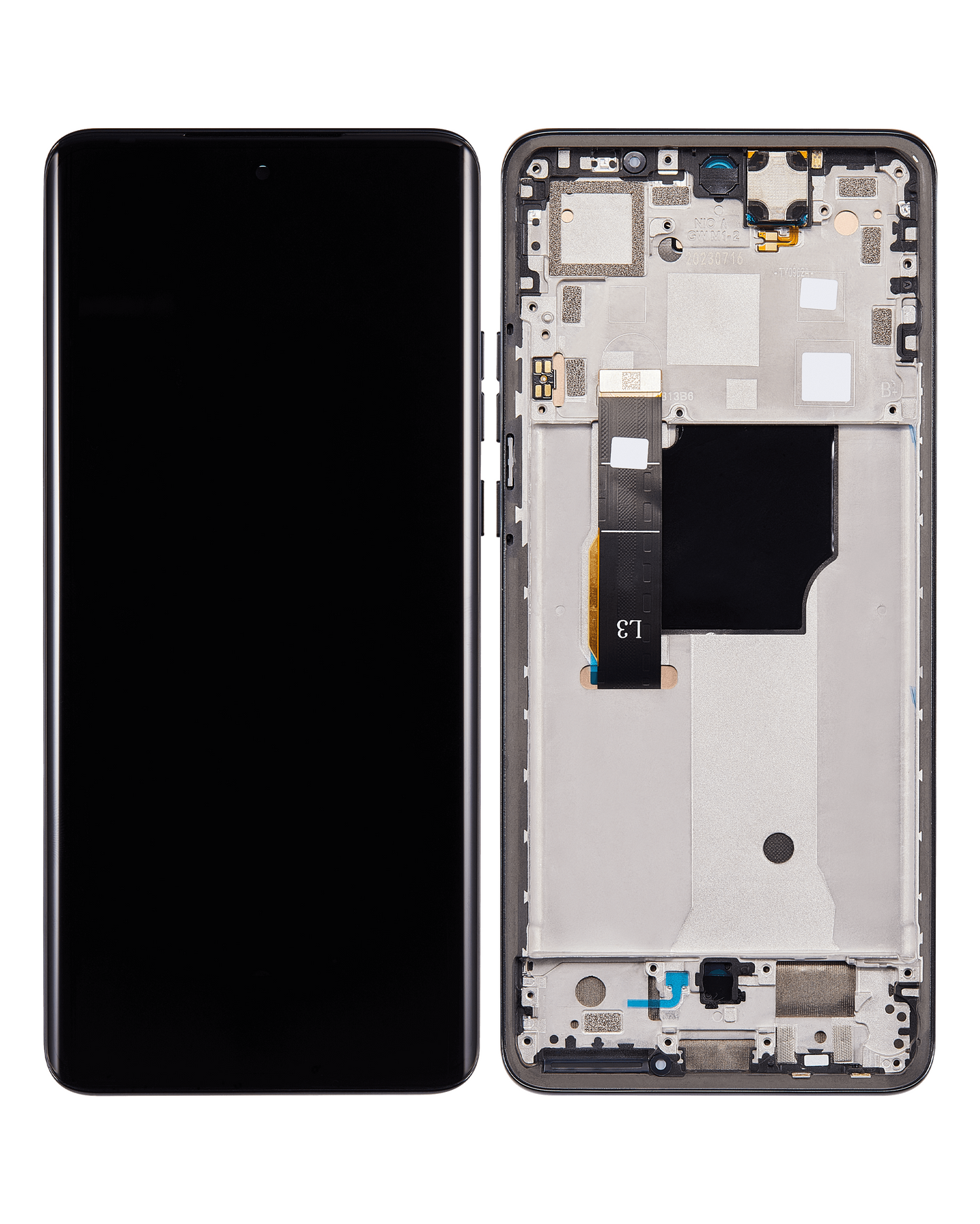 OLED Assembly With Frame For Motorola Moto Edge 40 Neo (XT2307-1 / 2023) (Refurbished) (Black) | SKU 107082130903 | image 8