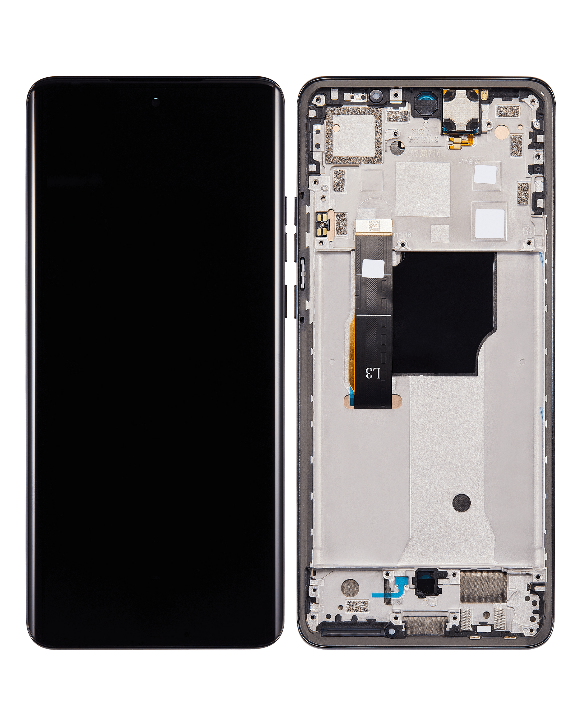 OLED Assembly With Frame For Motorola Moto Edge 40 Neo (XT2307-1 / 2023) (Refurbished) (Black) | SKU 107082130903 | image 8