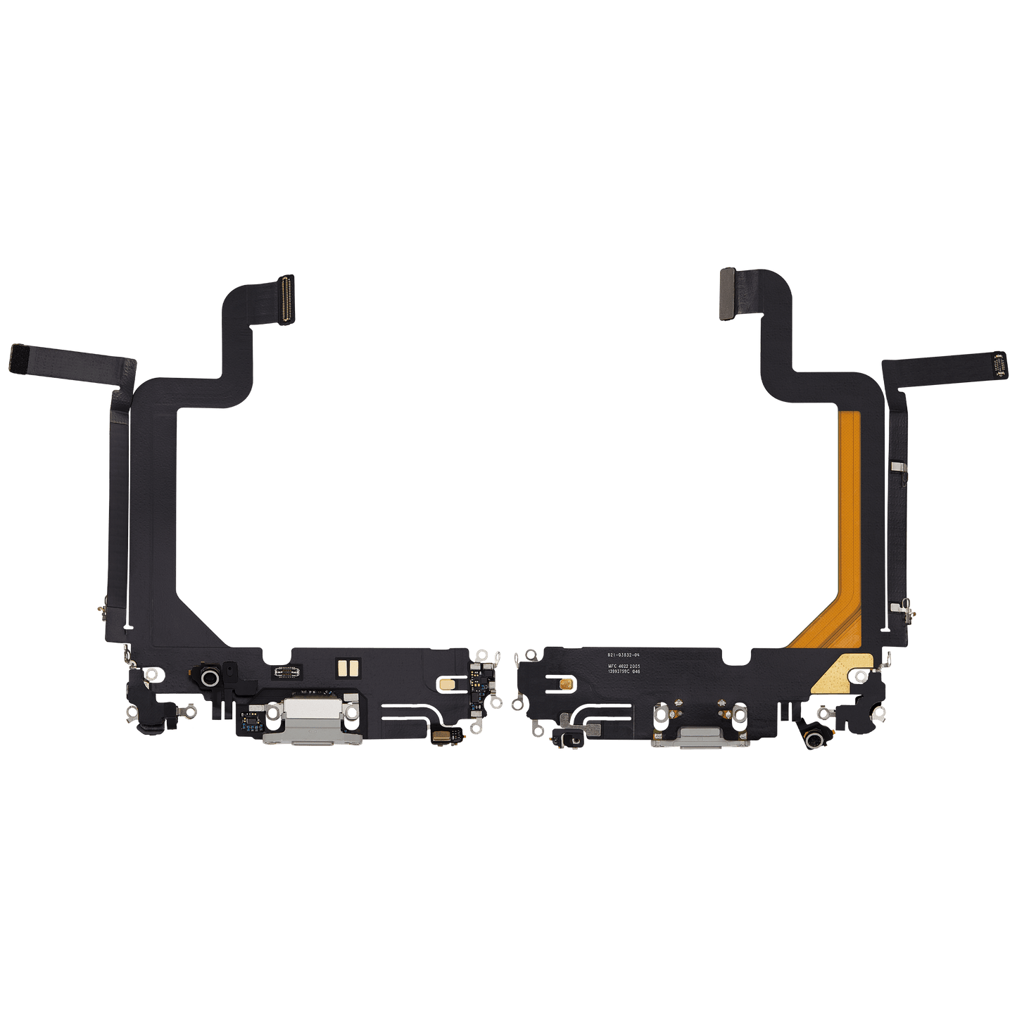 Charging Port Flex Cable For iPhone 14 Pro Max (Used OEM Pull) (Silver)
