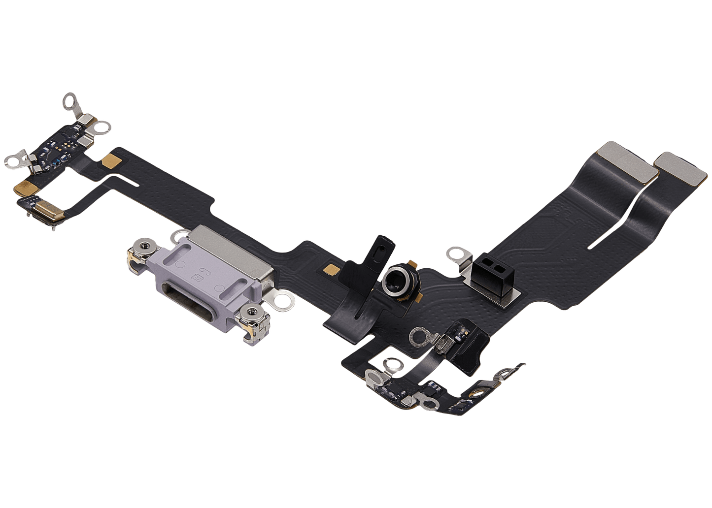 Charging Port Flex Cable For iPhone 14 (Used OEM Pull) (Purple)