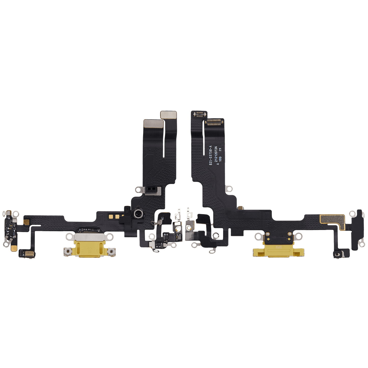 Charging Port Flex Cable For iPhone 14 (Used OEM Pull) (Yellow)