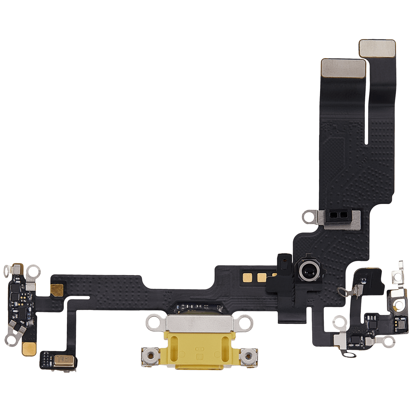 Charging Port Flex Cable For iPhone 14 (Used OEM Pull) (Yellow)