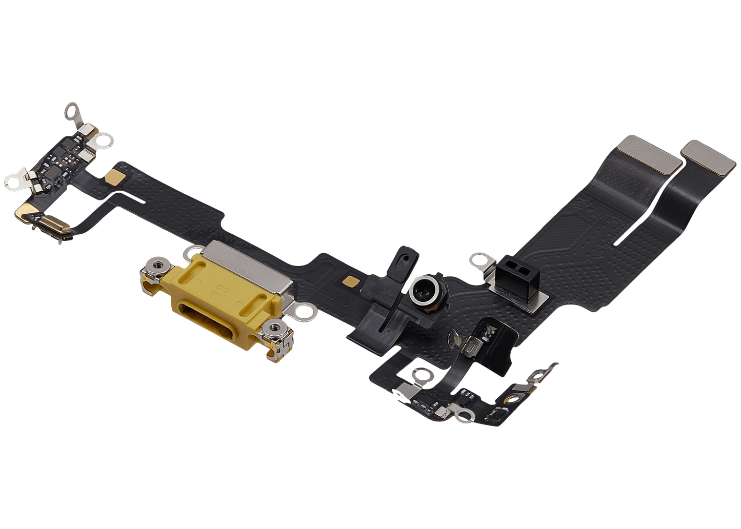 Charging Port Flex Cable For iPhone 14 (Used OEM Pull) (Yellow)