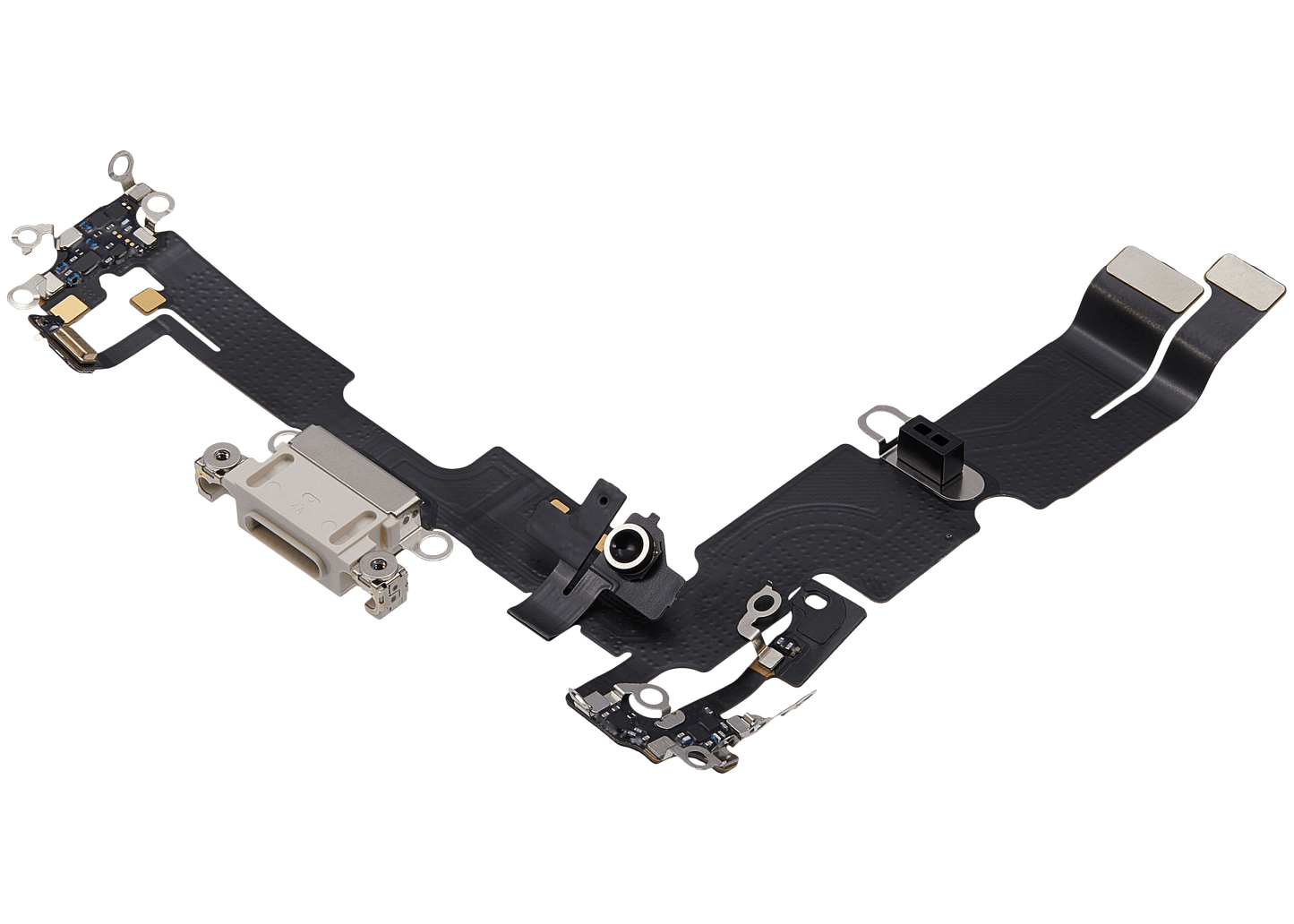 Charging Port Flex Cable For iPhone 14 Plus (Used OEM Pull) (Starlight)