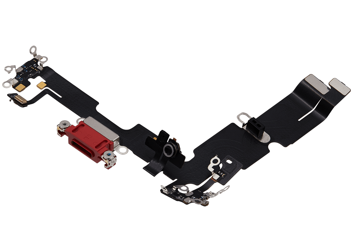 Charging Port Flex Cable For iPhone 14 Plus (Used OEM Pull) (Red)