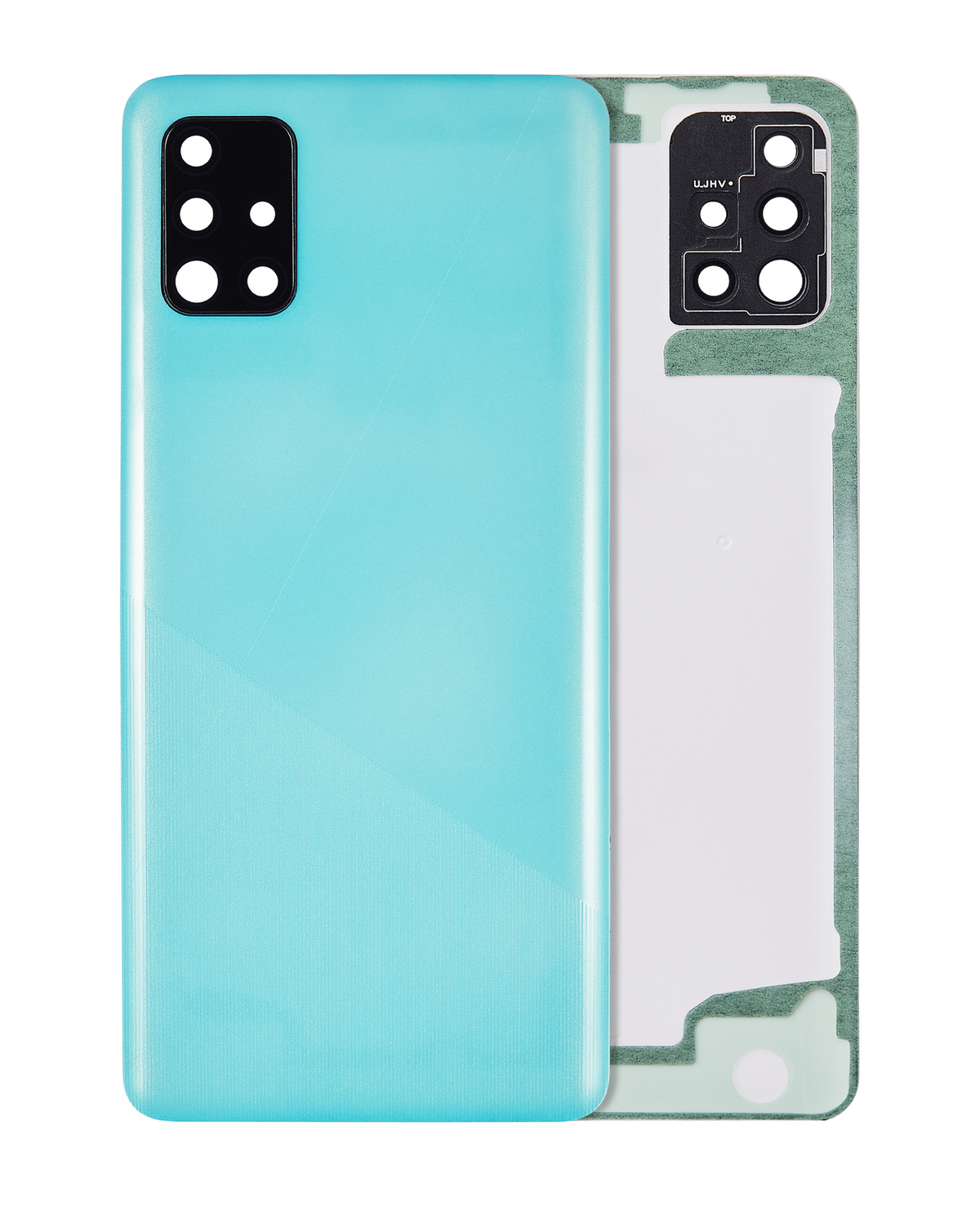 Back Cover Glass With Camera Lens For Samsung Galaxy A51 4G (A515 / 2019) (Aftermarket Plus) (Prism Crush Blue) - product image 2
