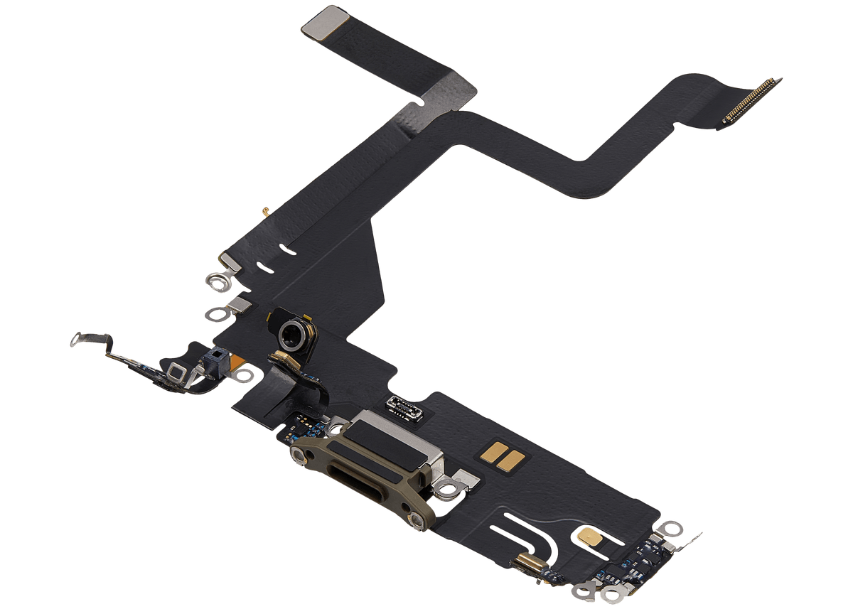 Charging Port Flex Cable For iPhone 14 Pro (Used OEM Pull) (Gold)