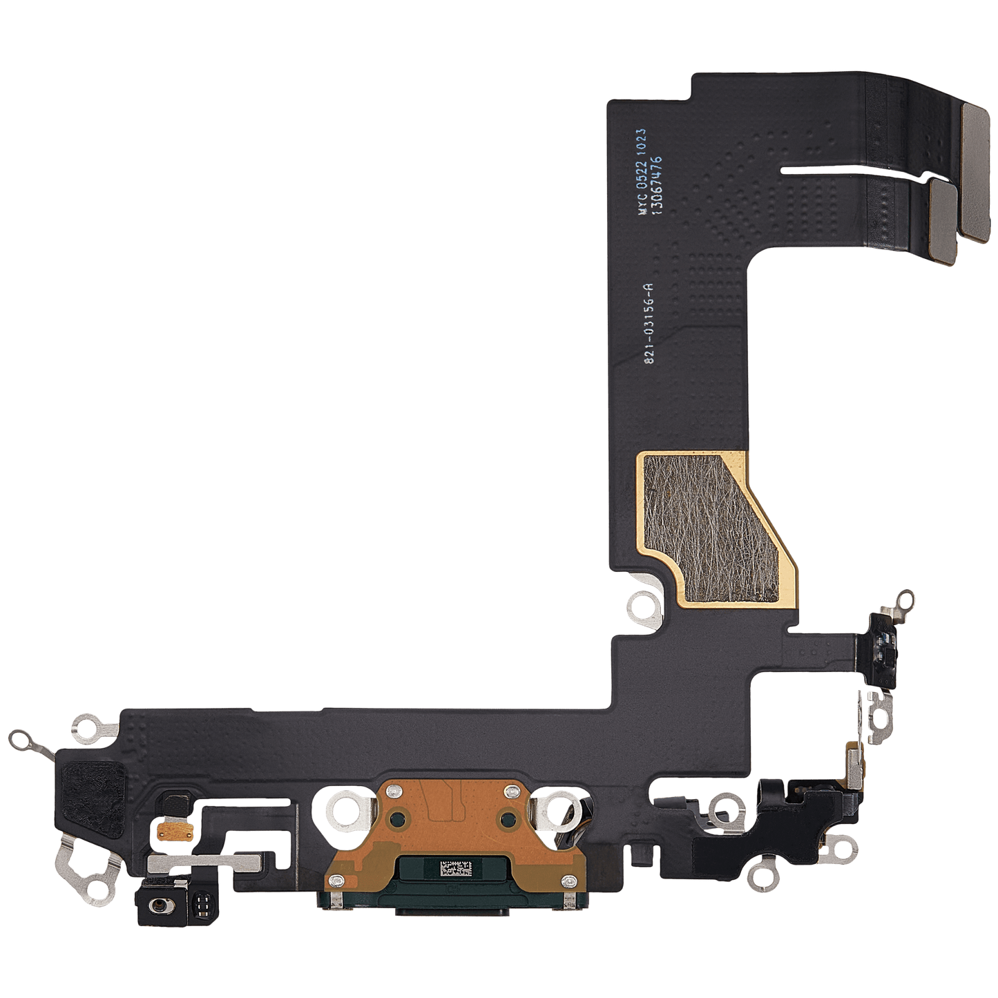 Charging Port Flex Cable For iPhone 13 Mini (Used OEM Pull) (Green)