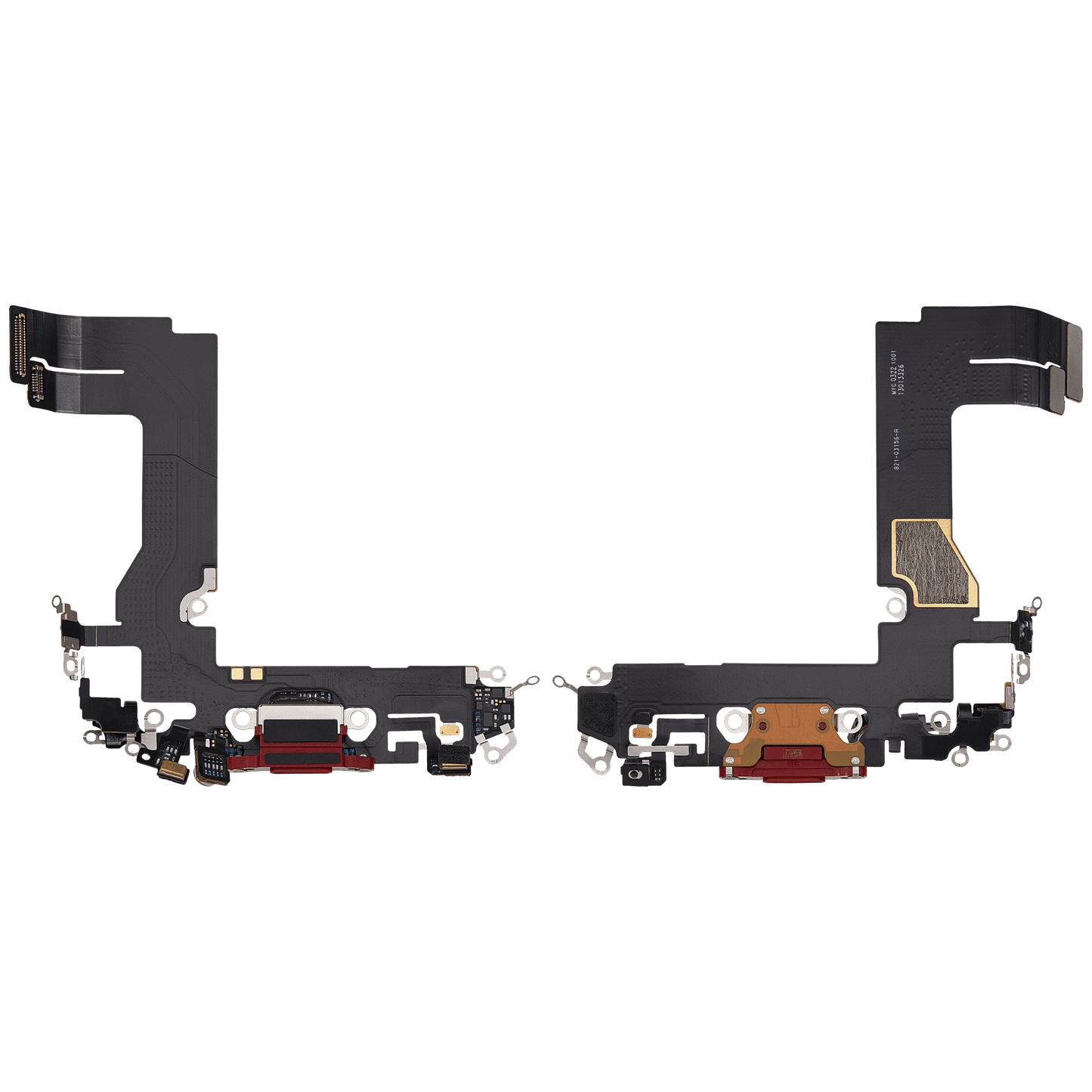 Charging Port Flex Cable For iPhone 13 Mini (Used OEM Pull) (Red)