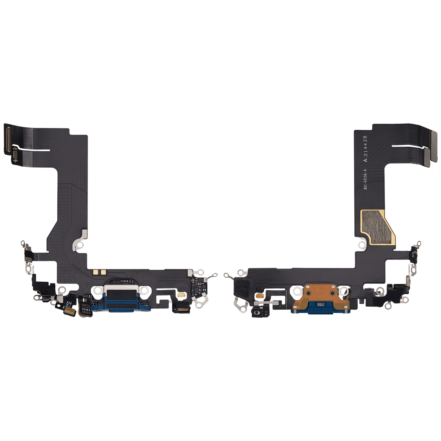 Charging Port Flex Cable For iPhone 13 Mini (Used OEM Pull) (Blue)