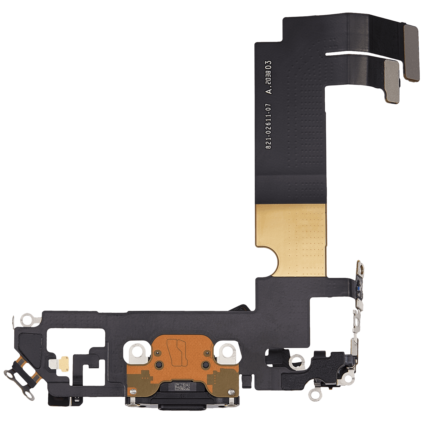 Charging Port Flex Cable For iPhone 12 Mini (Used OEM Pull) (Black)