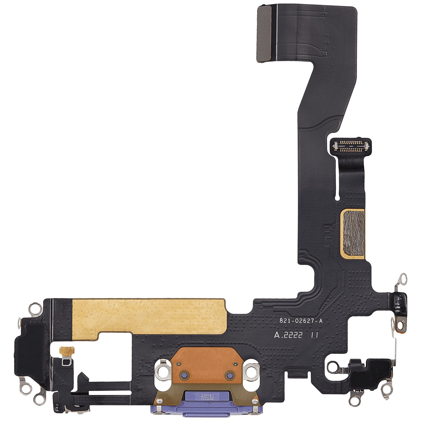 Charging Port Flex Cable For iPhone 12 (Used OEM Pull) (Purple)