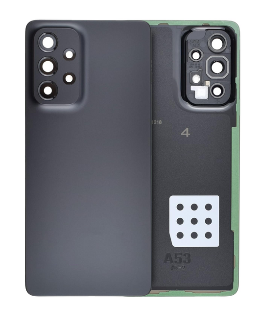 Back Cover Glass With Camera Lens For Samsung Galaxy A53 5G (A536 / 2022) (Service Pack) (Black) - product image 1