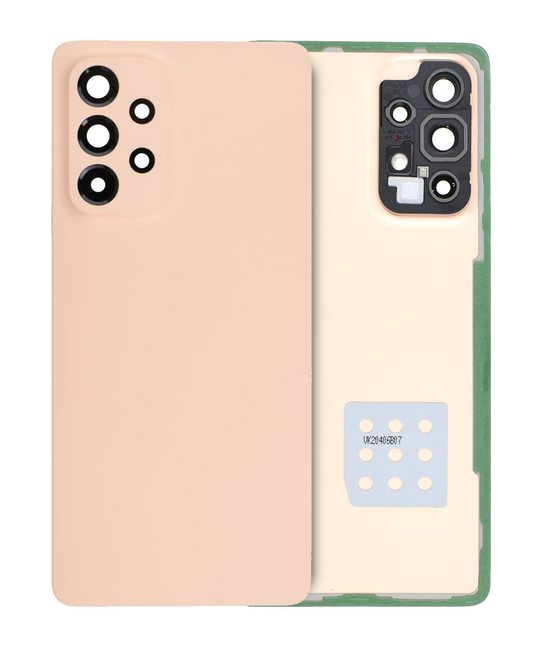 Back Cover Glass With Camera Lens For Samsung Galaxy A53 5G (A536 / 2022) (Service Pack) (Peach) - product image 1