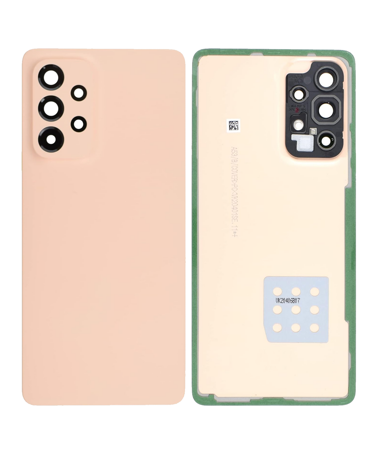 Back Cover Glass With Camera Lens For Samsung Galaxy A53 5G (A536 / 2022) (Service Pack) (Peach) - product image 4