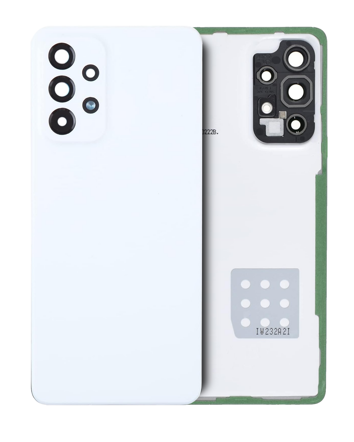 Back Cover Glass With Camera Lens For Samsung Galaxy A53 5G (A536 / 2022) (Service Pack) (White) - product image 1