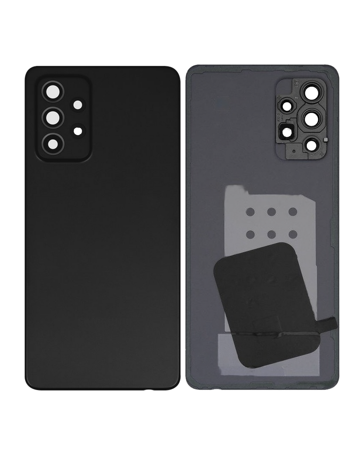 Back Cover Glass With Camera Lens For Samsung Galaxy A52s (A528 / 2021) (Service Pack) (Awesome Black) - product image 3