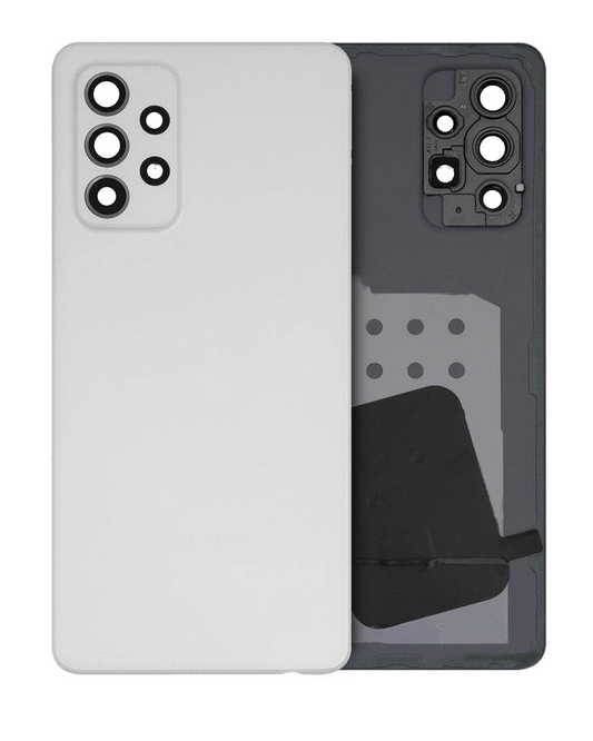 Back Cover Glass With Camera Lens For Samsung Galaxy A52s (A528 / 2021) (Service Pack) (Awesome White) - product image 1