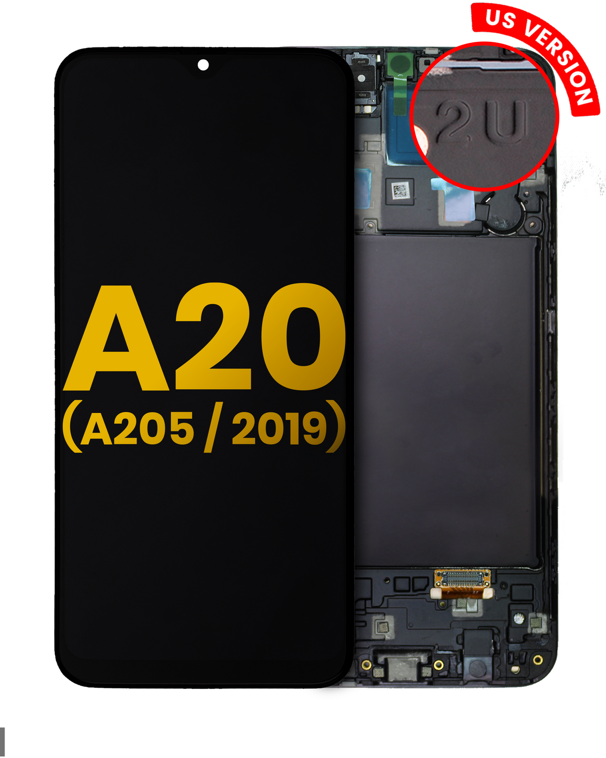 OLED Assembly With Frame For Samsung Galaxy A20 (A205 / 2019) (US Version) (Refurbished) (All Colors) - product image 1