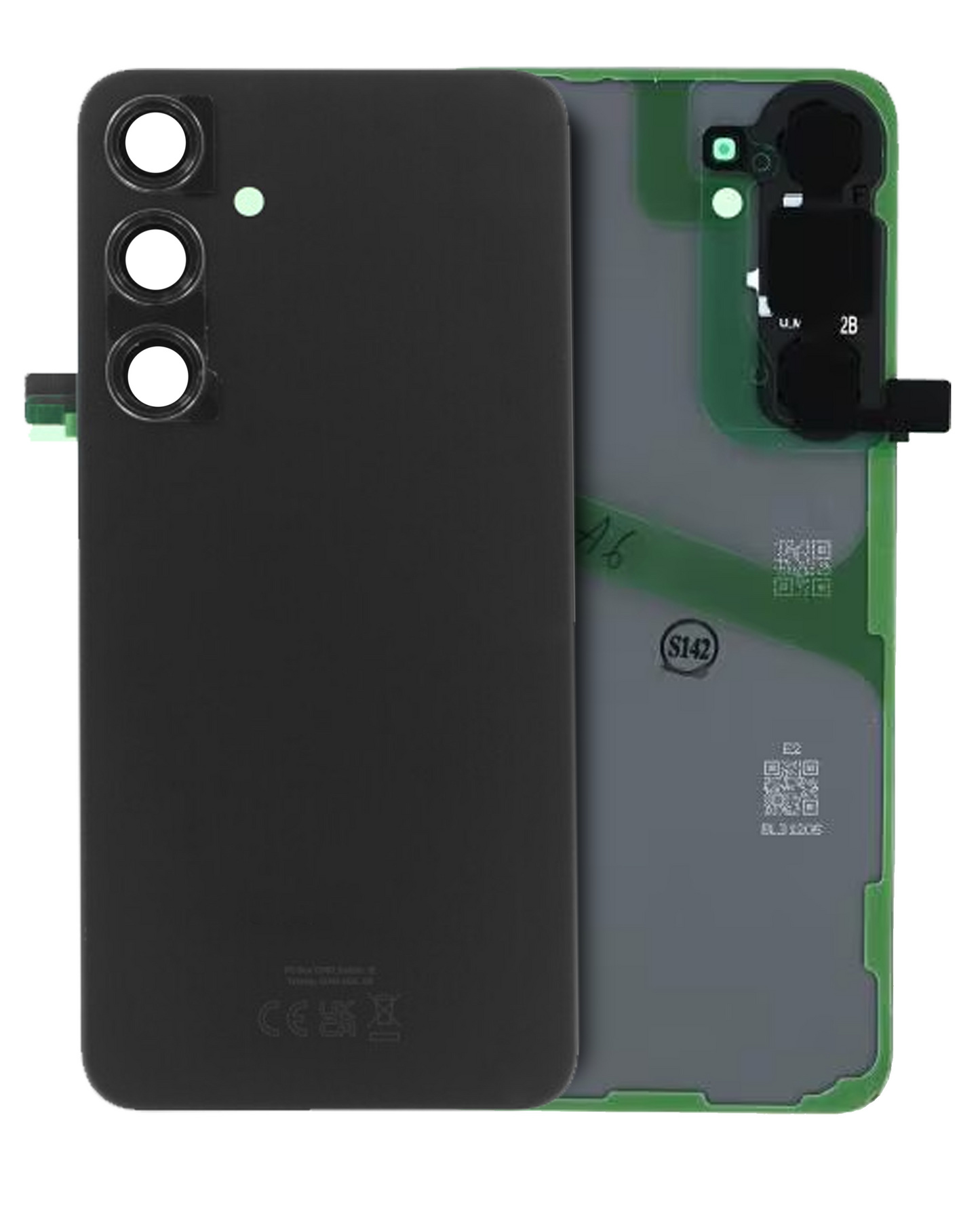 Back Cover Glass With Camera Lens For Samsung Galaxy S24 Plus (Service Pack) (Onyx Black)