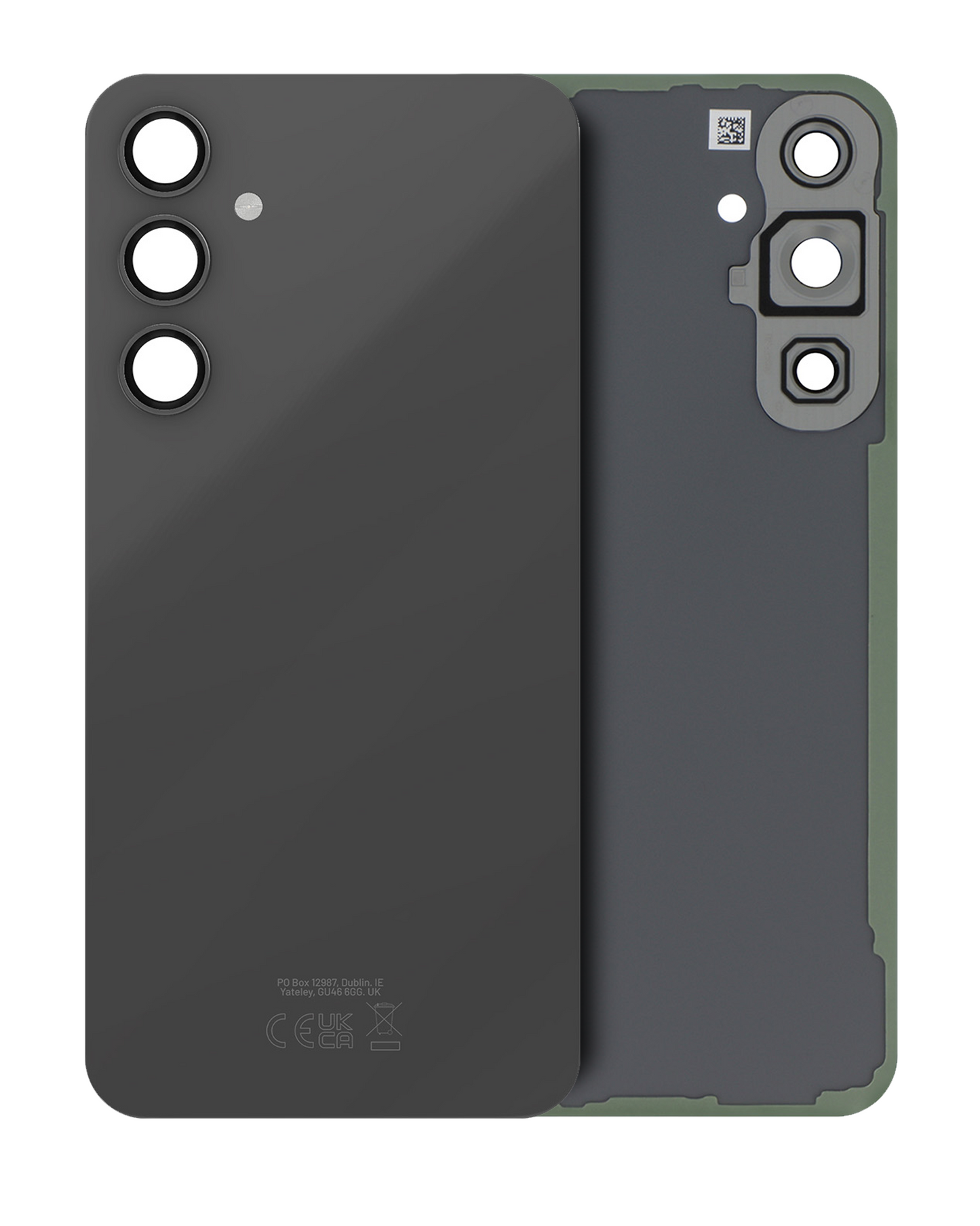 Back Cover Glass With Camera Lens For Samsung Galaxy S23 FE (Service Pack) (Graphite)