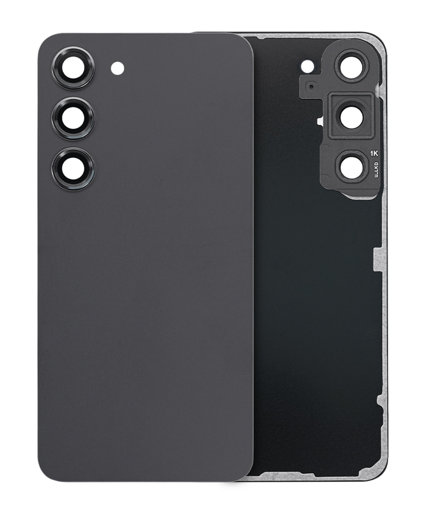Back Cover Glass With Camera Lens For Samsung Galaxy S23 5G (Service Pack) (Phantom Black)