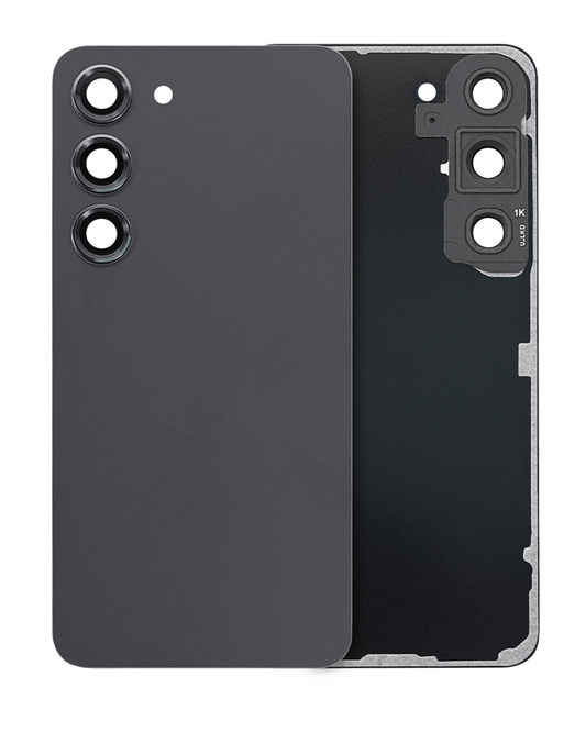 Back Cover Glass With Camera Lens For Samsung Galaxy S23 5G (Service Pack) (Phantom Black)