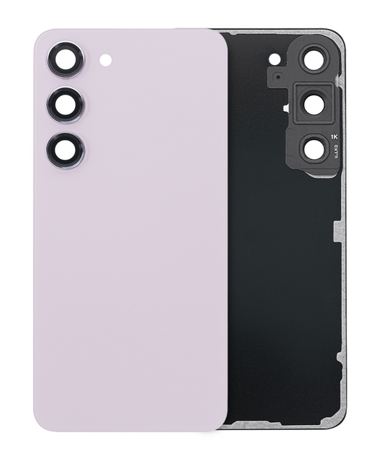 Back Cover Glass With Camera Lens For Samsung Galaxy S23 5G (Service Pack) (Lavender)