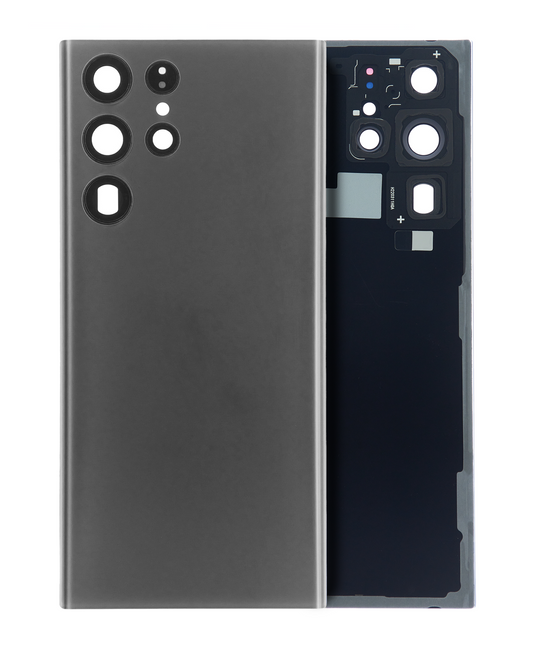 Back Cover Glass With Camera Lens For Samsung Galaxy S22 Ultra (Service Pack) (Graphite)