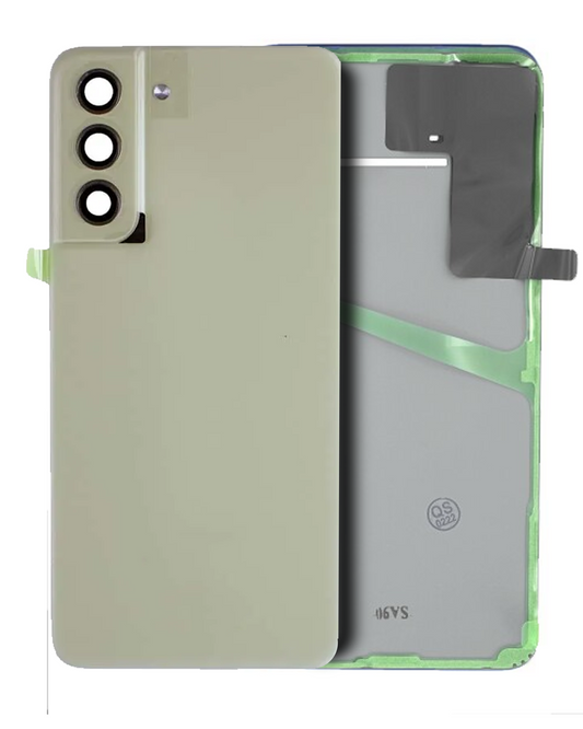 Back Cover Glass With Camera Lens For Samsung Galaxy S21 FE (Service Pack) (Olive)