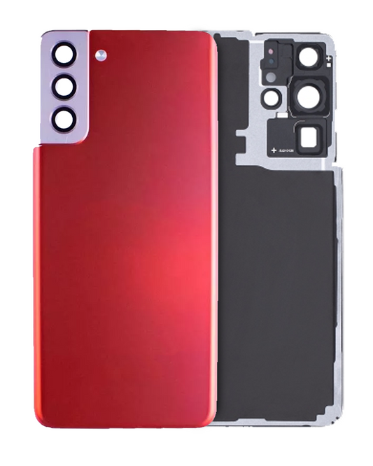 Back Cover Glass With Camera Lens For Samsung Galaxy S21 Plus (Service Pack) (Phantom Red)