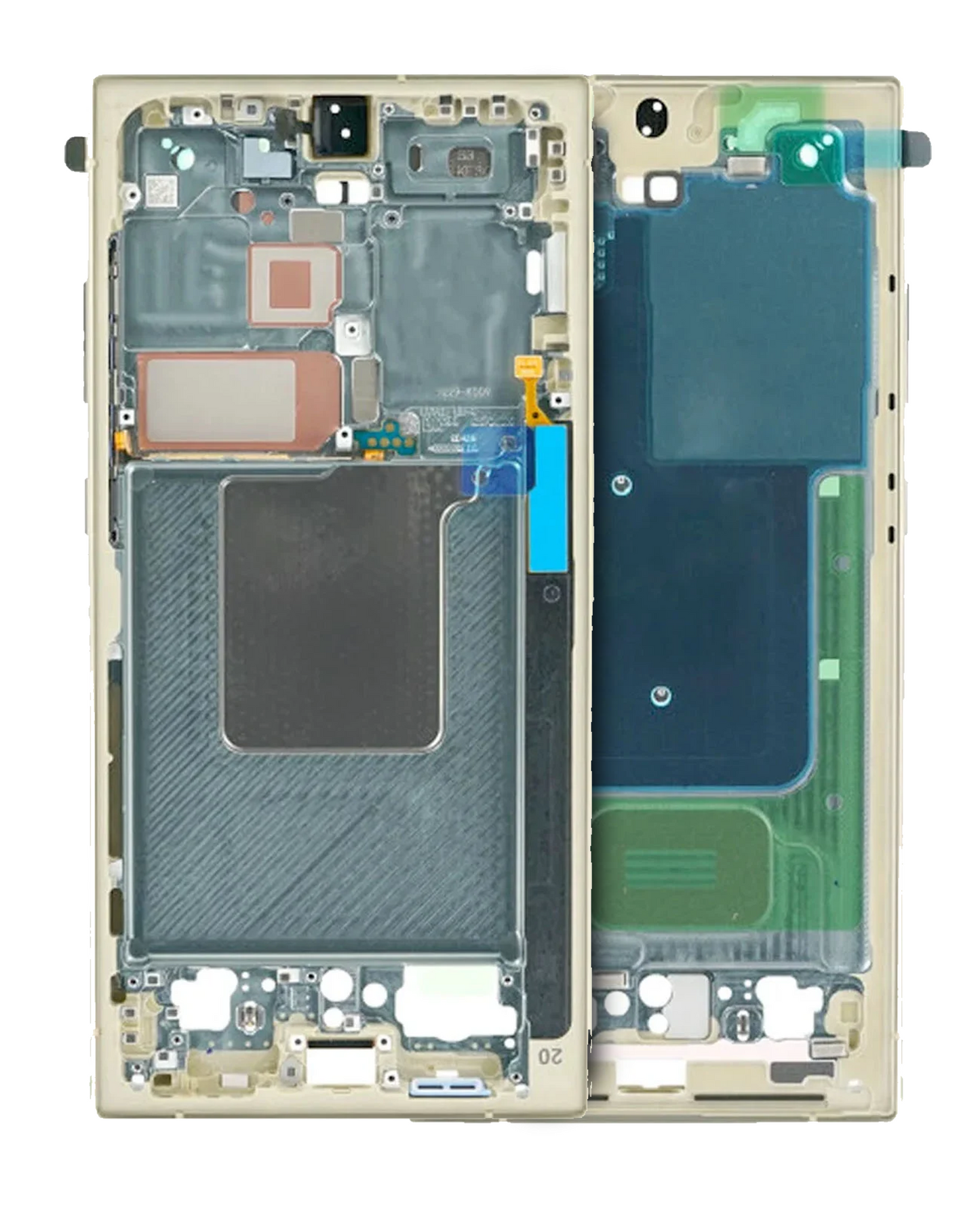 Mid-Frame Housing For Samsung Galaxy S24 Ultra 5G (International version) (Service Pack) (Titanium Yellow)