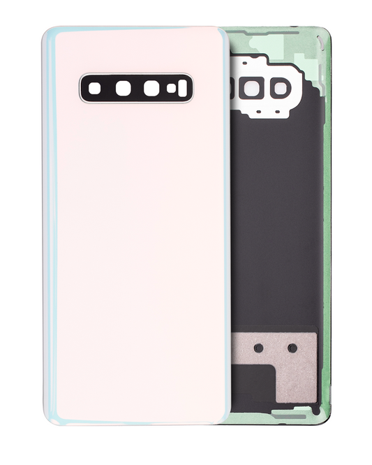 Back cover Glass With Camera Lens For Samsung Galaxy S10 Plus (Service Pack) (Prism White)