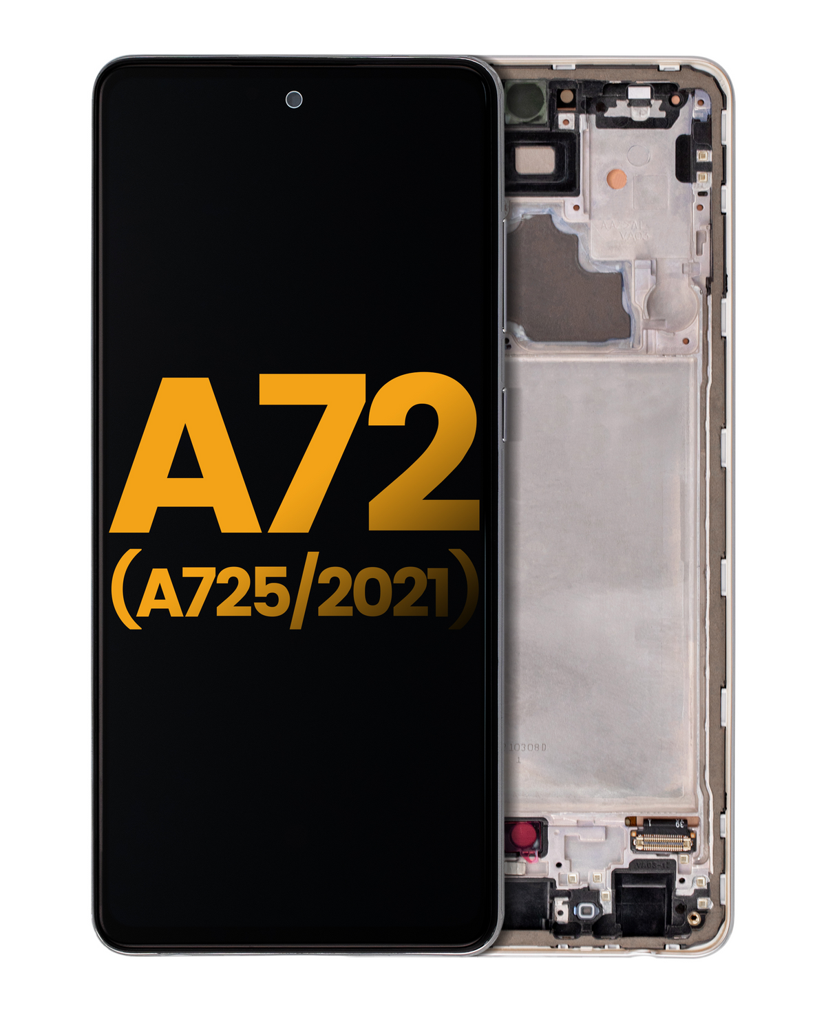 OLED Assembly With Frame For Samsung Galaxy A72 (A725 / 2021) (Refurbished) (Awesome White) - product image 1