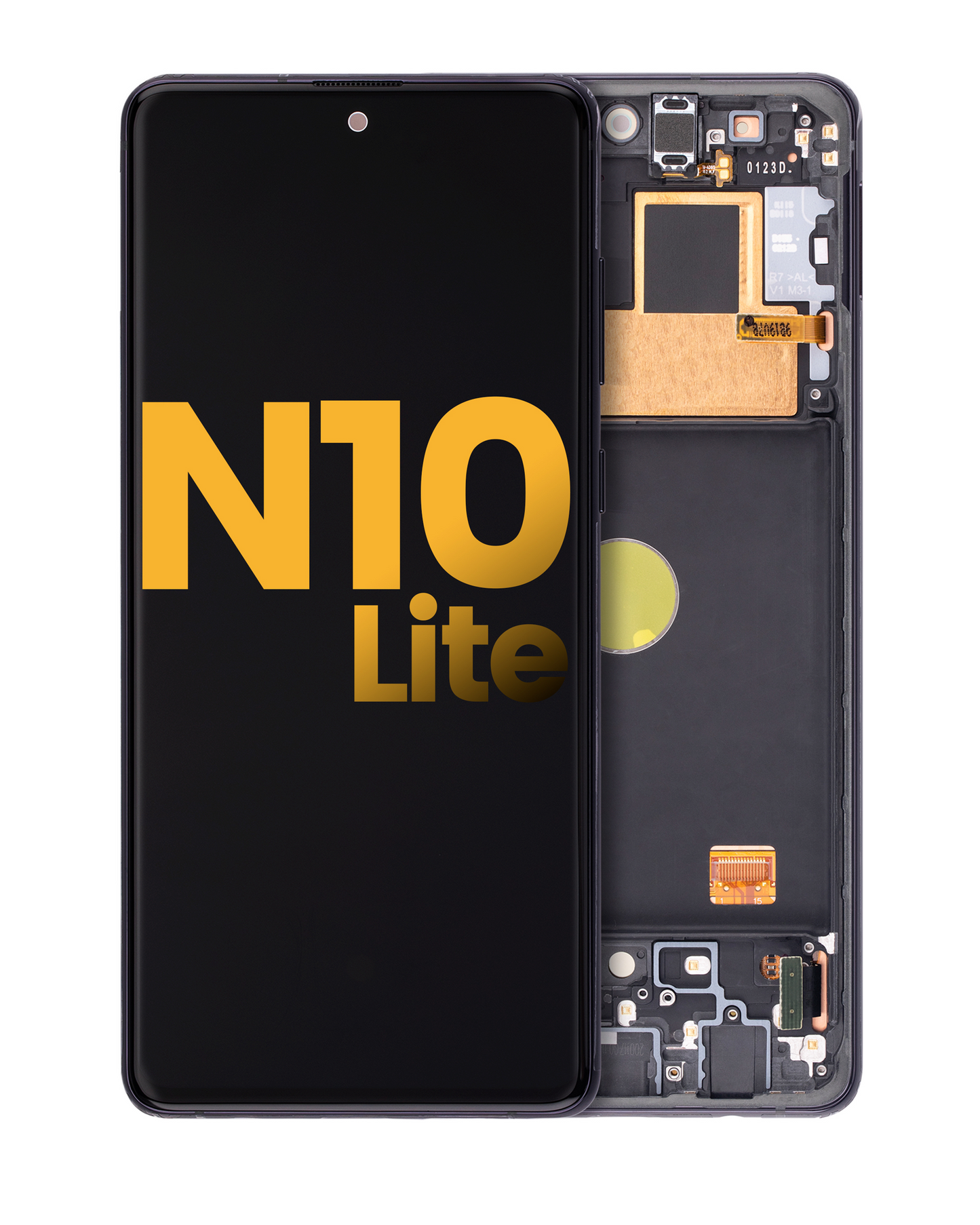 OLED Assembly With Frame For Samsung Galaxy Note 10 Lite (Refurbished) (Aura Black)