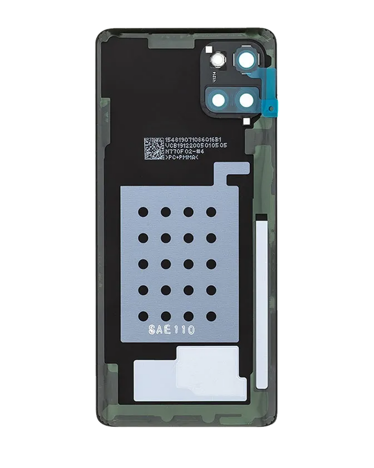 Back Cover Glass With Camera Lens For Samsung Galaxy Note 10 Lite (Service Pack) (Aura Black)