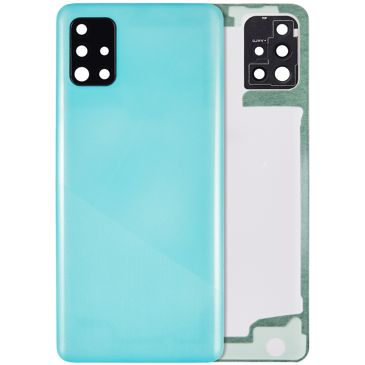 Back Cover Glass With Camera Lens For Samsung Galaxy A51 4G (A515 / 2019) (Aftermarket Plus) (Prism Crush Blue) - product image 6