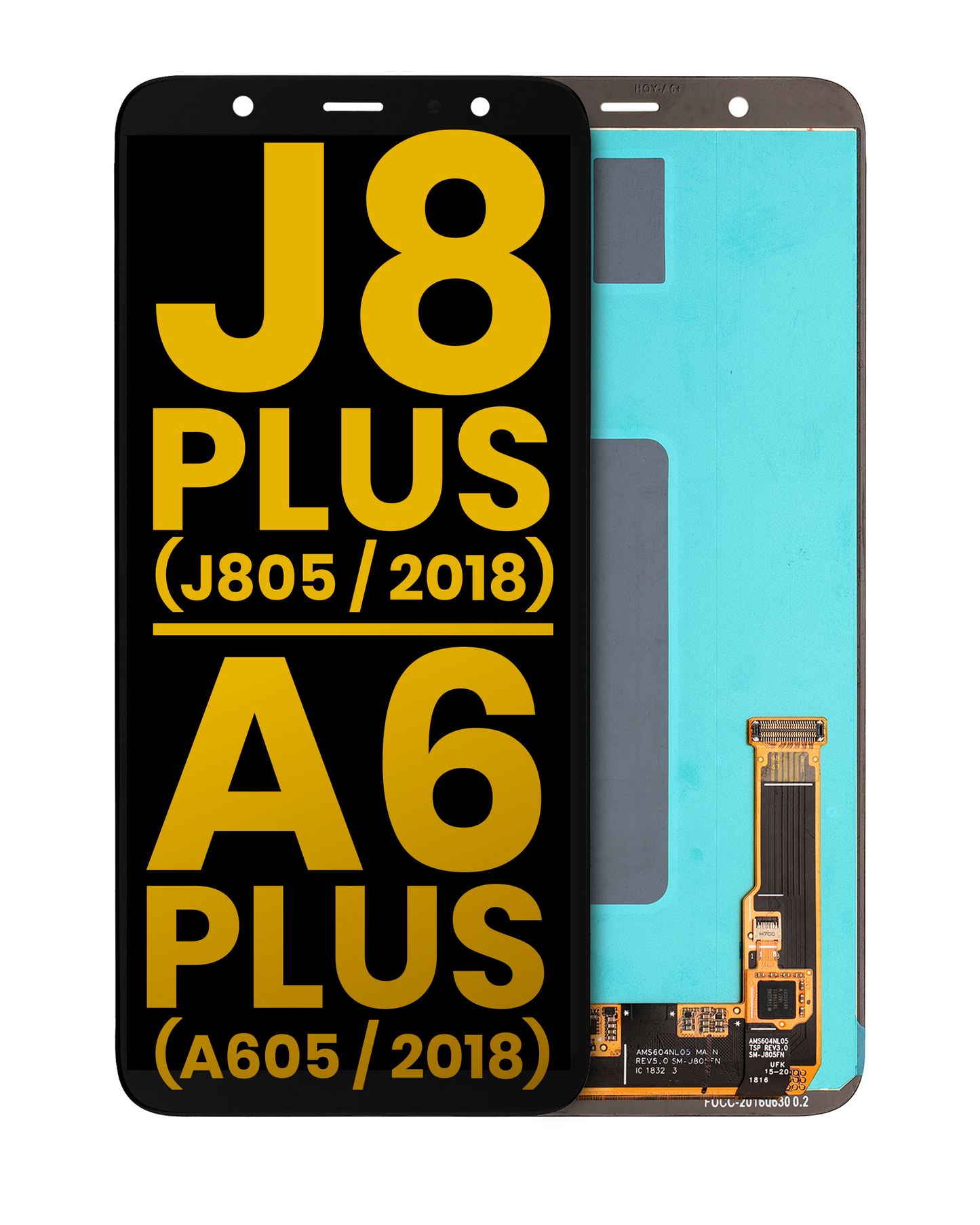 Refurbished OLED screen assembly without frame for Samsung Galaxy J8 Plus J805 2018 and A6 Plus A605 2018 - product image 1