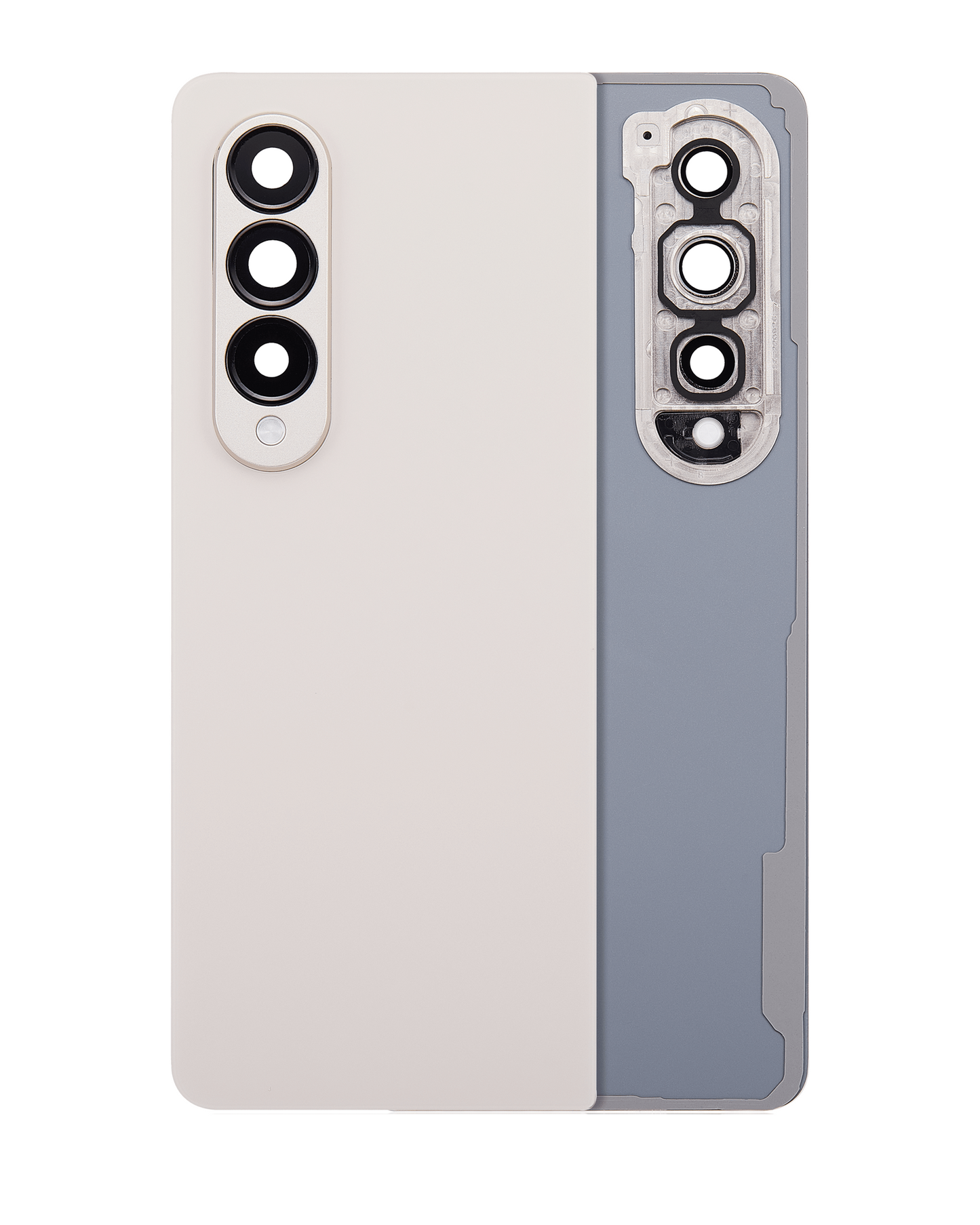 Back Cover Glass With Camera Lens For Samsung Galaxy Z Fold 4 (Service Pack) (Beige) side angle