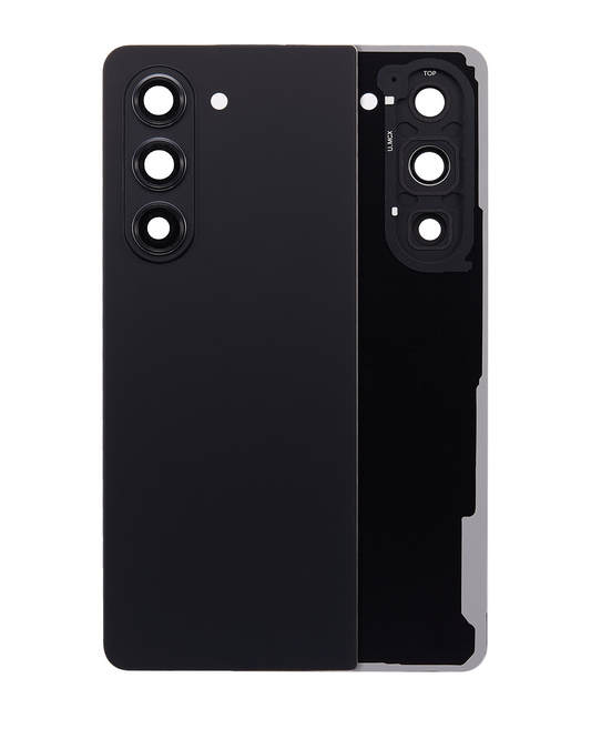 Back Cover Glass With Camera Lens For Samsung Galaxy Z Fold 5 (Service Pack) (Phantom Black) clear view